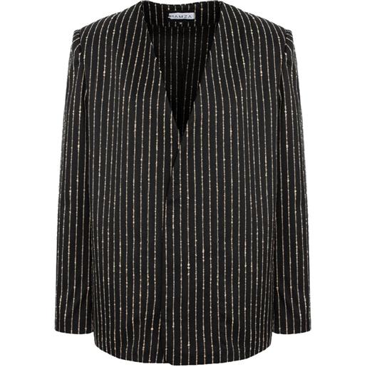HAMZA blazer a righe 247 - nero