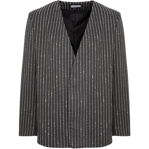 HAMZA blazer a righe 247 - grigio