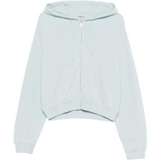 Auralee felpa con cappuccio e zip - blu