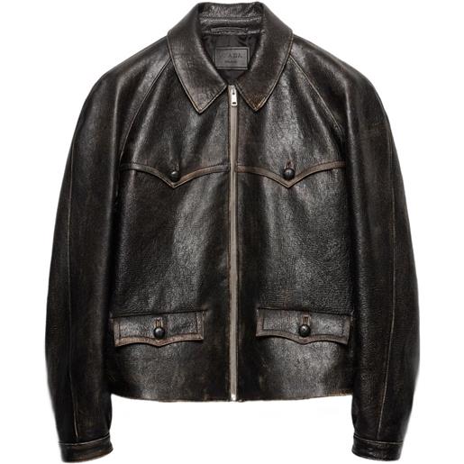 Prada giacca in nappa - marrone