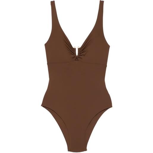 Fisico costume intero con dettaglio metallico