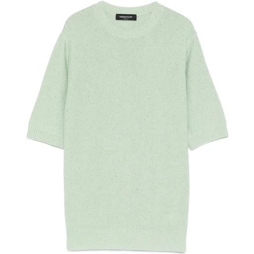Fabiana Filippi maglia con ricamo micro paillettes