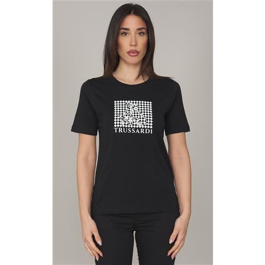 Trussardi t-shirt trussardi con stampa dogmier, colore nero