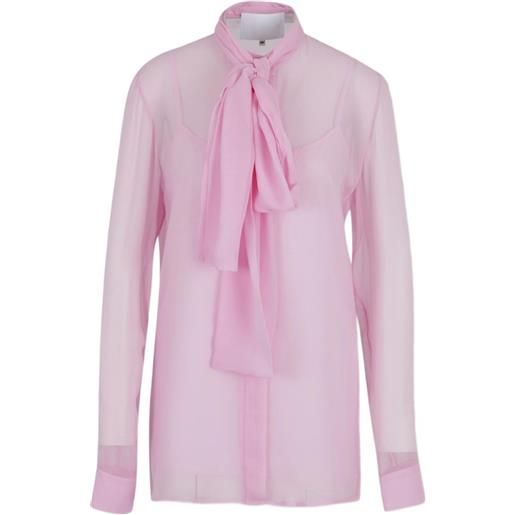 Costarellos blusa con collo lavallière - rosa