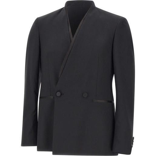 Tagliatore blazer doppiopetto a quadri - nero