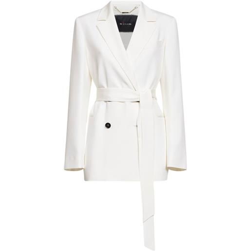 Kiton double-breasted belted jacket - toni neutri