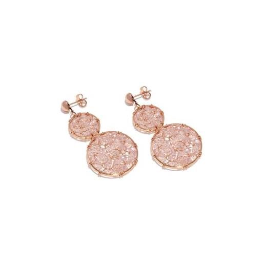 Orecchini da donna firmati oro opaco in ottone placcato Checker taglio Multi-ros