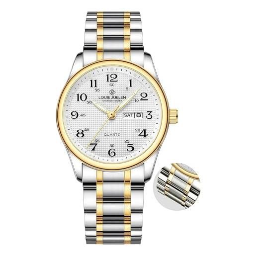 TalkJoy Orologio Parlante A Ciondolo Con Catena – Voce In Tedesco – Quadrante Analogico Con Numeri Grandi – Sveglia E Annuncio Orario Automatico – Per Anziani, Non Vedenti E Ipovedenti – Oro