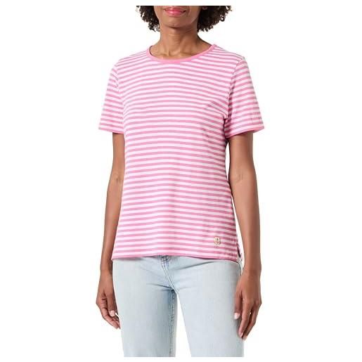 Armor-lux armor lux maglietta mc t-shirt, bianco/petunia, l donna