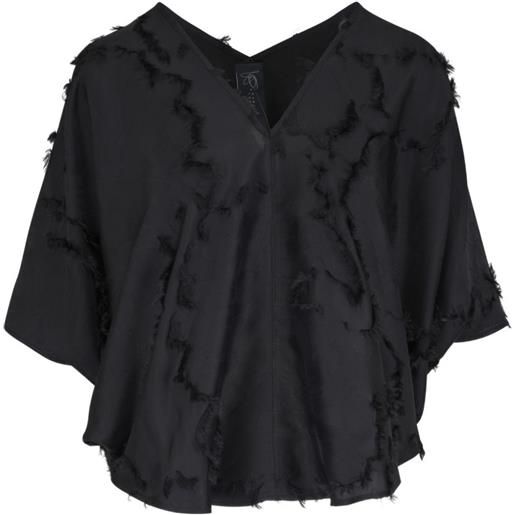 Zero + Maria Cornejo blusa con scollo a v - nero