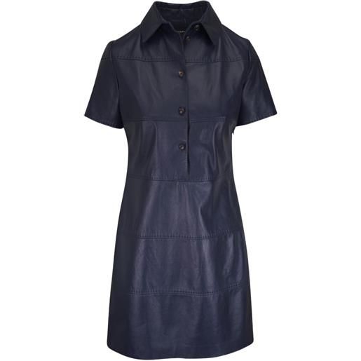 Kiton abito corto con colletto - blu