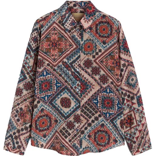 Momonì camicia meudon in crepe de chine all