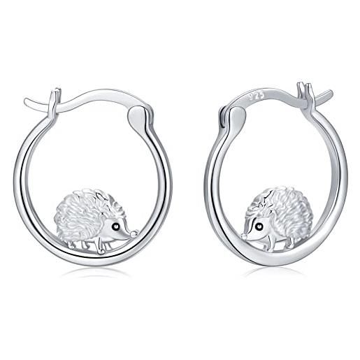 Orecchini A Bottone Barboncino In Argento 925 – Gioielli Per Bambine E Donne, Smaltati, Anallergici, Regalo Monkimau