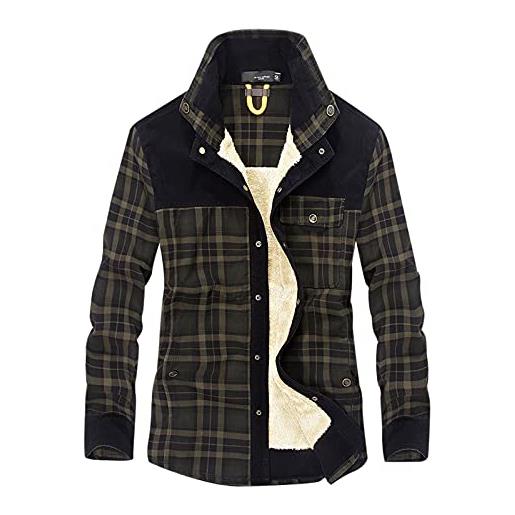 Abercrombie & Fitch - Camicia in flanella pesante blu navy a quadri