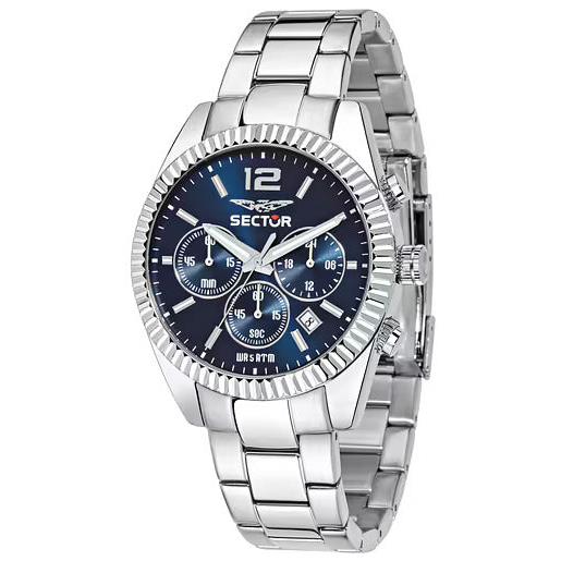 Sector No Limits 770 Orologio Uomo Quarzo Multifunzione – Cassa 44mm, Acciaio PVD Oro, R3253516009