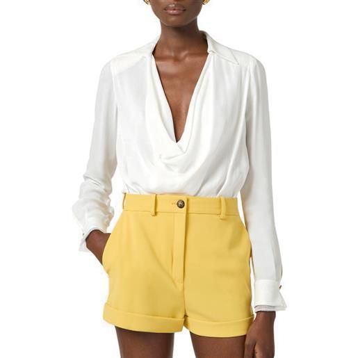 ELISABETTA FRANCHI camicia body in georgette di viscosa - cb00261e2 - lilla