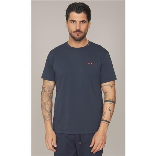 SUN 68 t-shirt SUN 68 dyed con dettagli a contrasto, colore blu