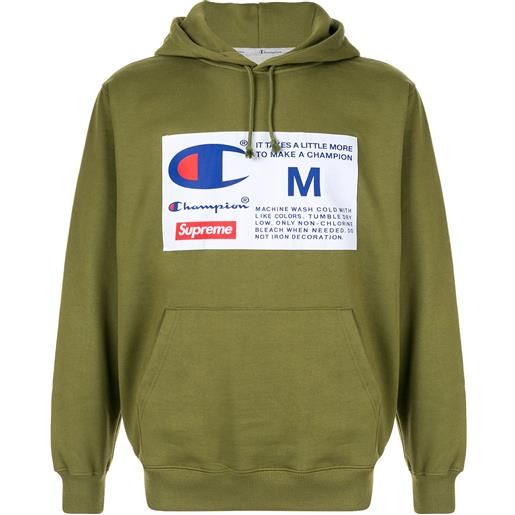 Supreme felpa con cappuccio - verde