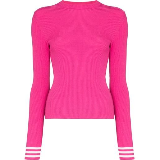 Off-White maglione a coste - rosa