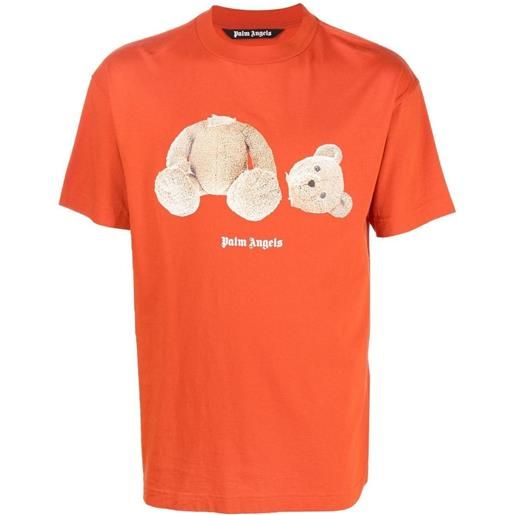 Palm Angels t-shirt con stampa teddy bear - marrone