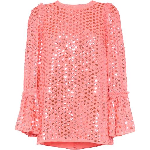 Needle & Thread tunica raindrop gloss - rosa