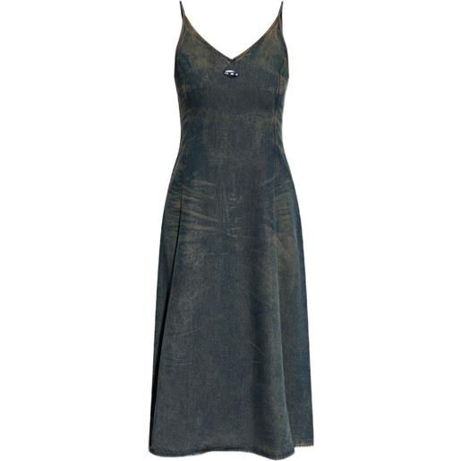 Diesel abito de-beld-s denim con scollo a v - blu