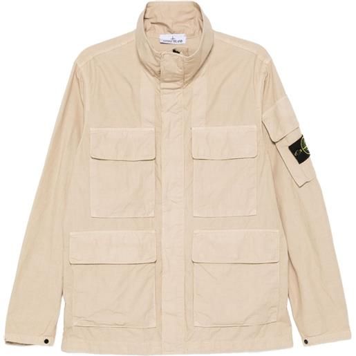 Stone Island giacca militare in cotone con tasche - toni neutri