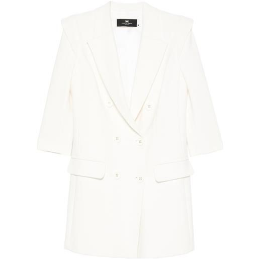 Elisabetta Franchi abito corto modello blazer doppiopetto - toni neutri