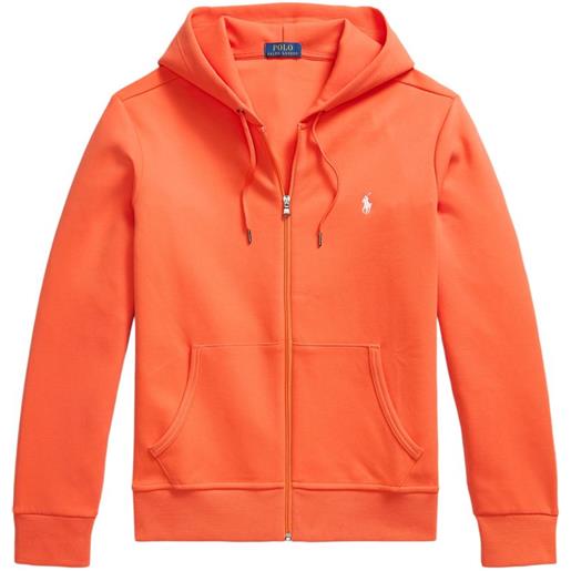 Polo Ralph Lauren felpa con zip e cappuccio - arancione