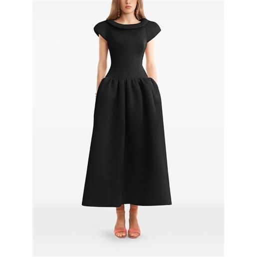 Gemy Maalouf abito midi con vita bassa - nero