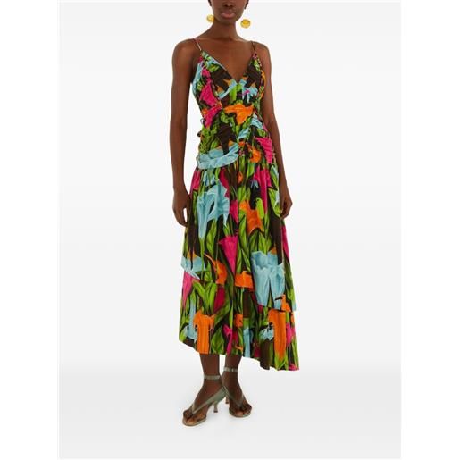 FARM Rio abito mujeres y flores con ruches - nero