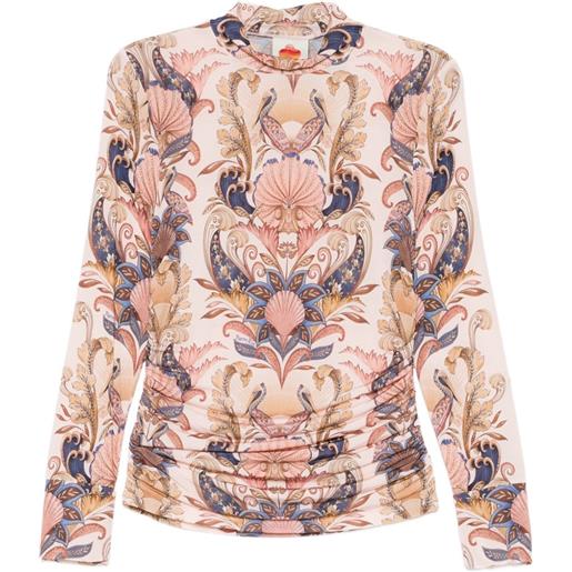 FARM Rio blusa con stampa - rosa