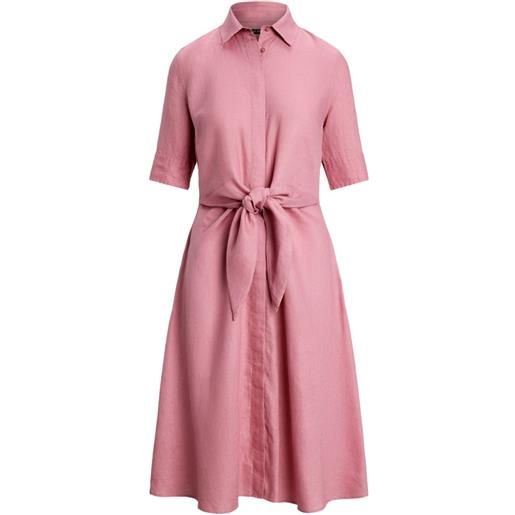 Lauren Ralph Lauren chemisier midi in lino - rosa