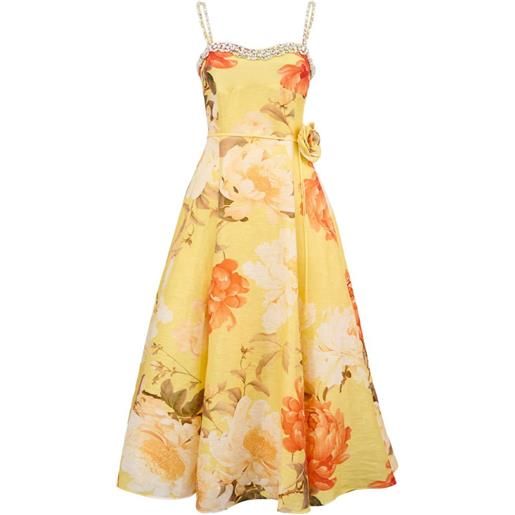 Leo Lin abito mariela lungo a fiori - giallo
