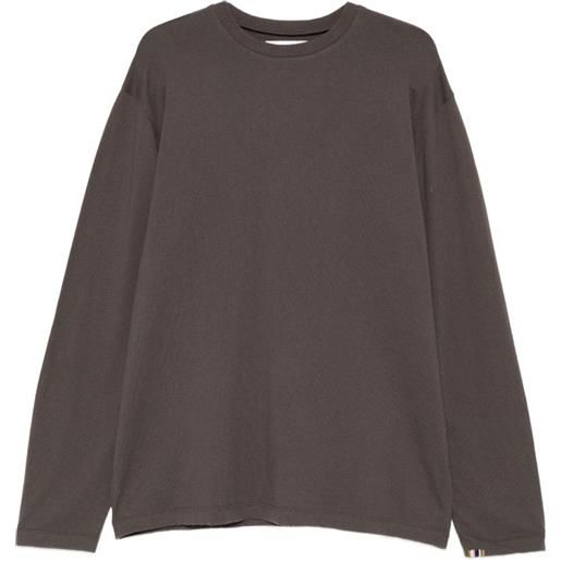 extreme cashmere t-shirt rock girocollo a maniche lunghe - grigio