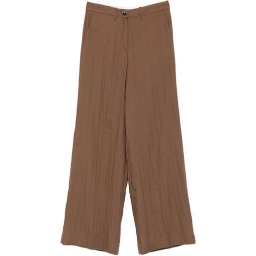 Nine In The Morning pantaloni karen con passanti per cintura - marrone