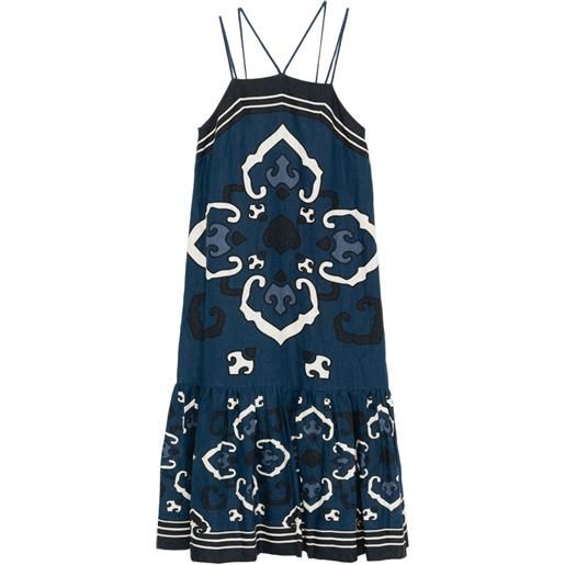 Sea abito con stampa - blu