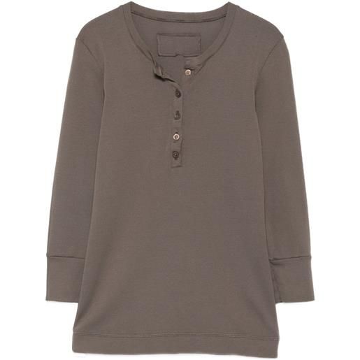 Private 0204 t-shirt henley - marrone