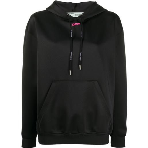 Off-White felpa oversize con stampa - nero