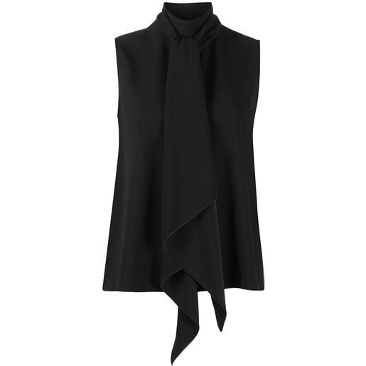Paule Ka top smanicato a collo alto - nero