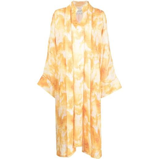 Bambah abito con fantasia tie-dye gardenia - giallo