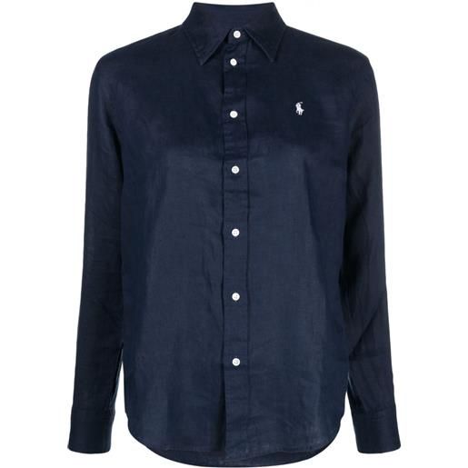 Polo Ralph Lauren camicia con ricamo - blu