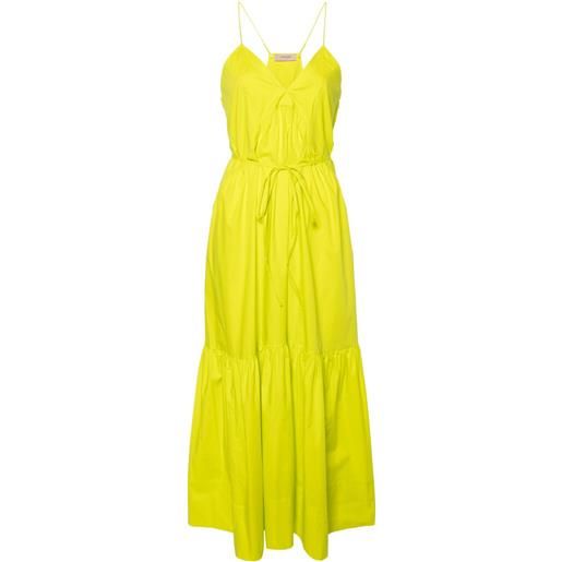 TWINSET abito lungo con ruches - verde