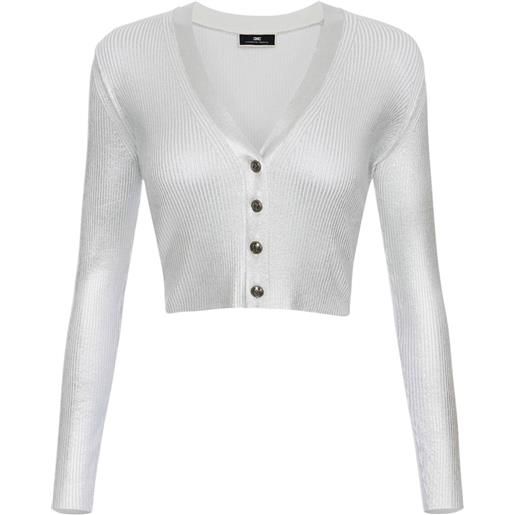 Elisabetta Franchi cardigan crop - grigio