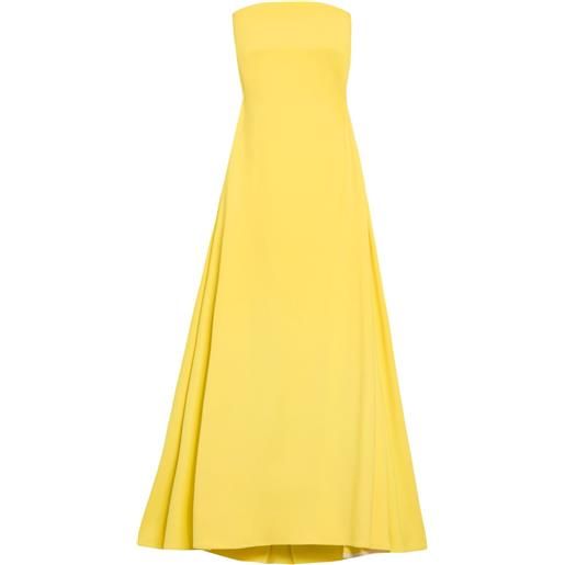 Jacquemus abito da sera senza spalline - giallo
