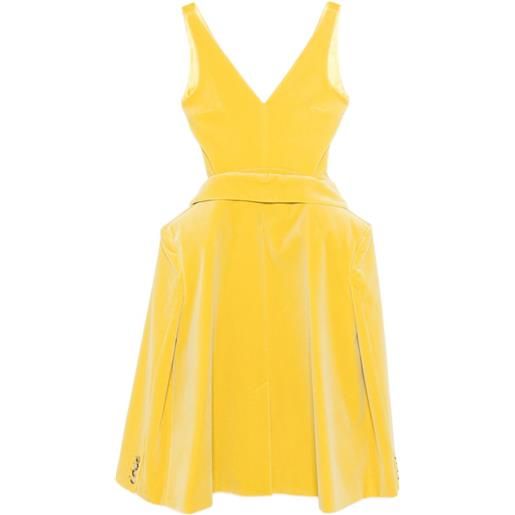JW Anderson abito lungo con scollo a v - giallo