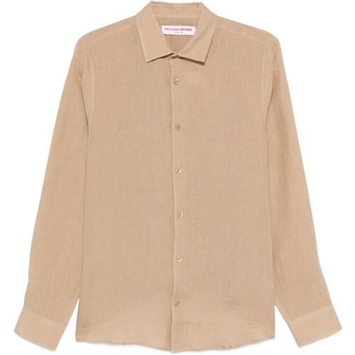Orlebar Brown camicia con bottoni - toni neutri