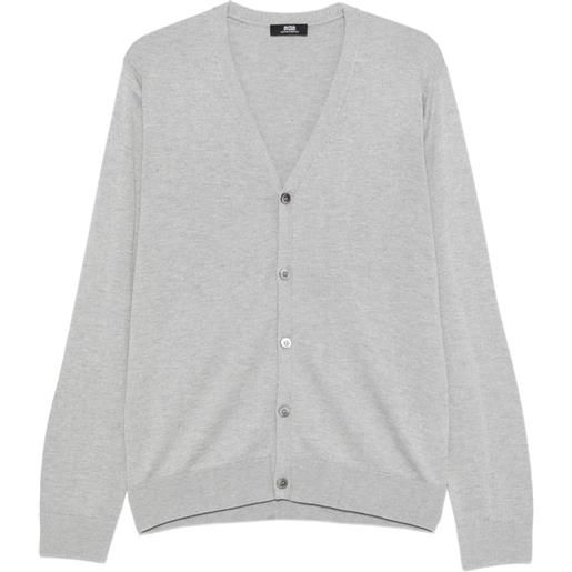 ALPHA STUDIO cardigan con scollo a v e bottoni - grigio