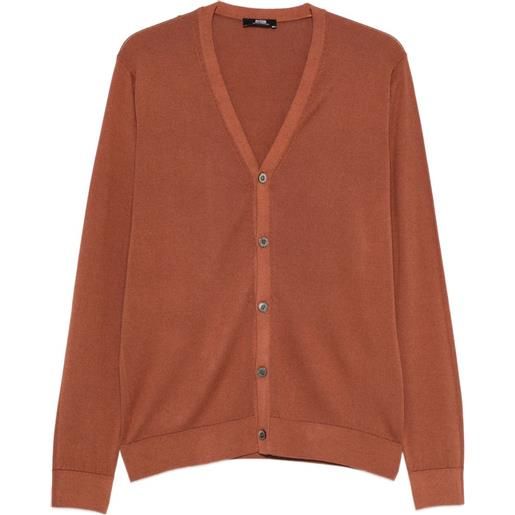 ALPHA STUDIO cardigan con bottoni e scollo a v - marrone