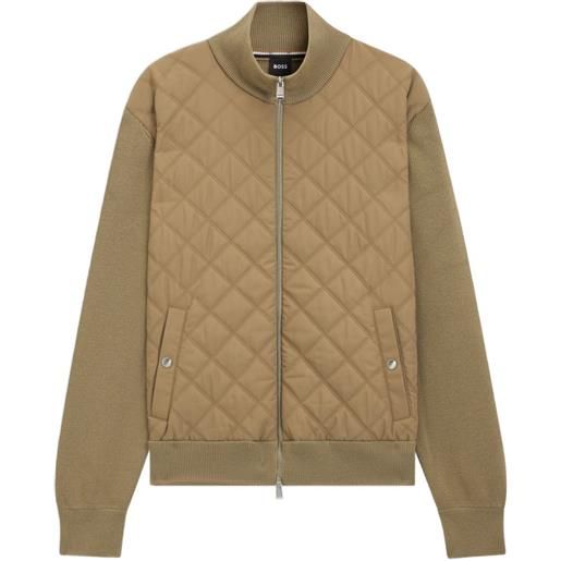 BOSS giacca con zip - toni neutri
